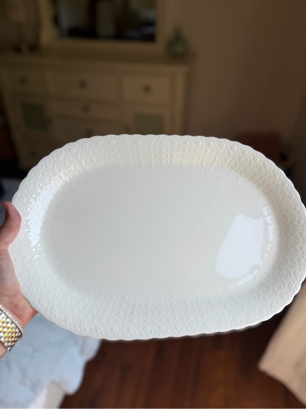 Mikasa White Silk Bone China 14” oval Platter A7050 715
